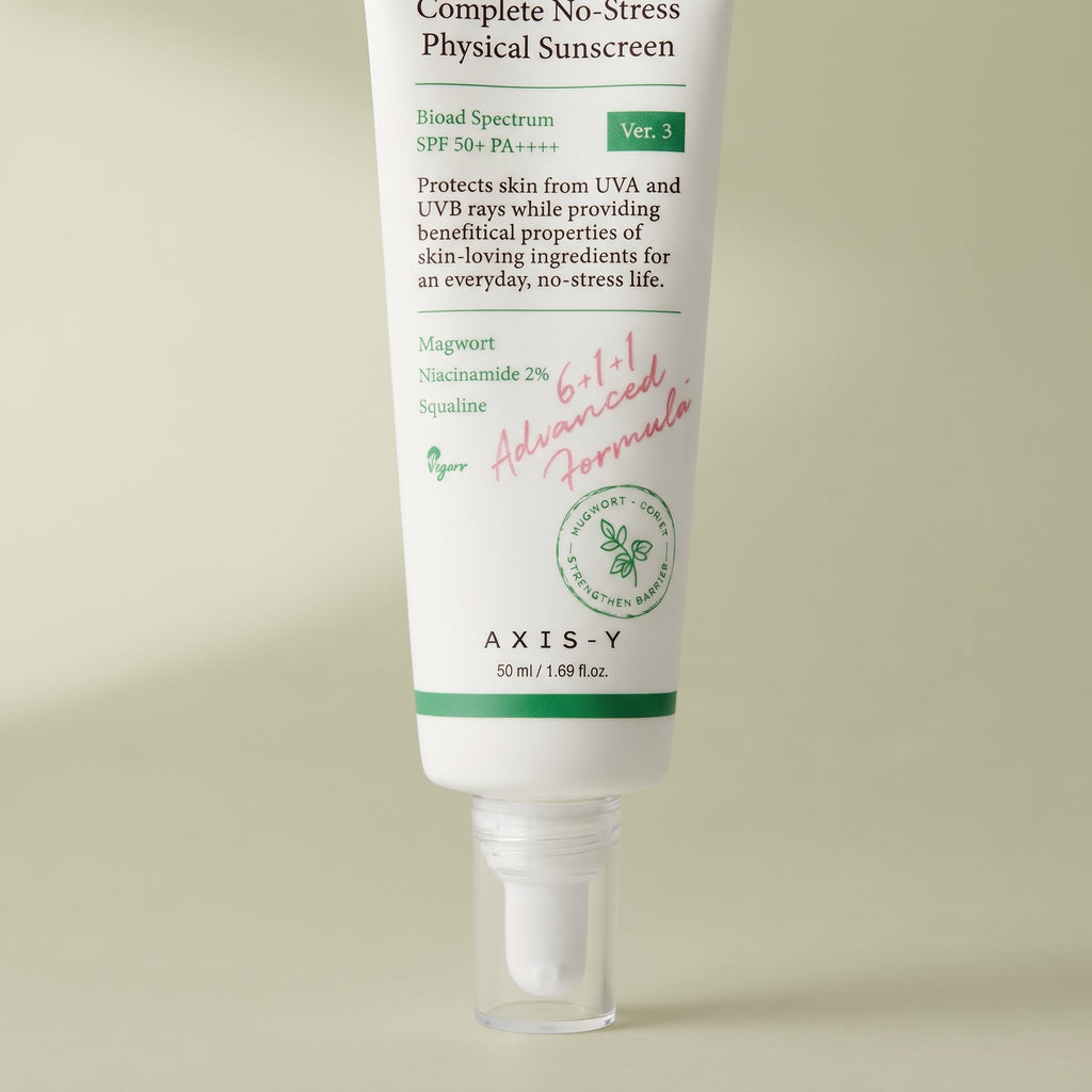 AXIS-Y Complete No-Stress Physical Sunscreen SPF 50+ – Mineral Sunscreen for Sensitive Skin