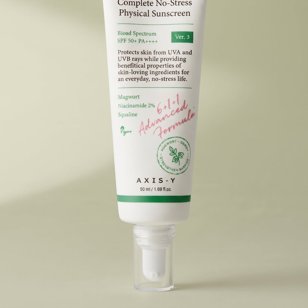 AXIS-Y Complete No-Stress Physical Sunscreen SPF 50+ – Mineral Sunscreen for Sensitive Skin