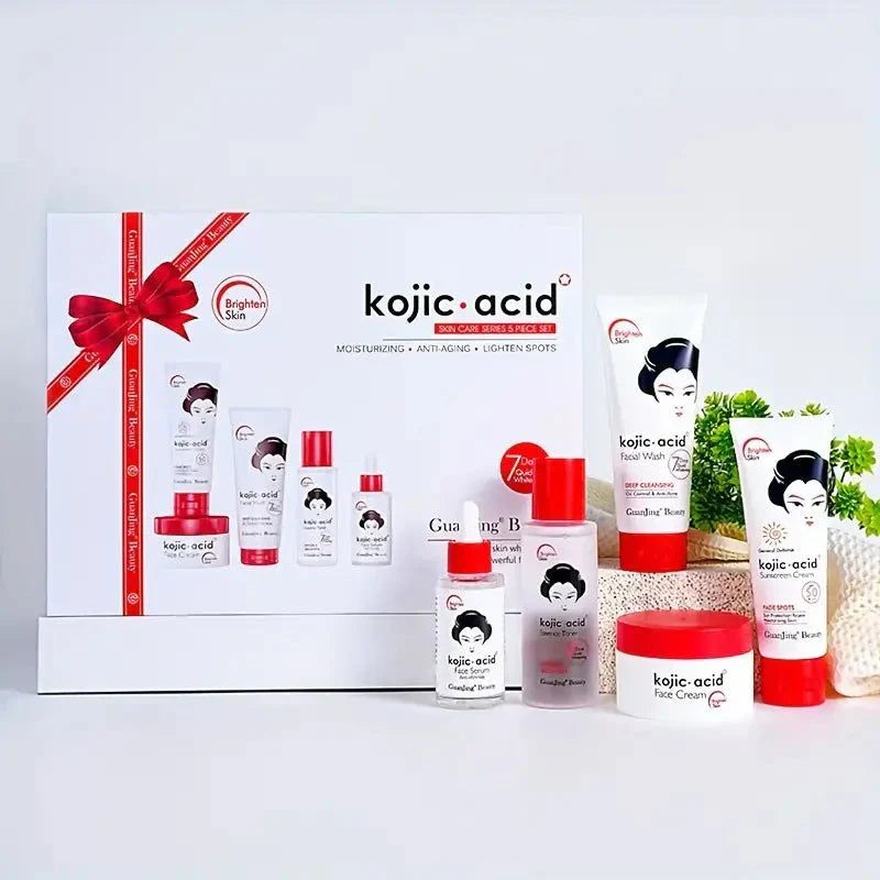 Kojic Acid Whitening Anti-Aging Skin Care 5pcs Set