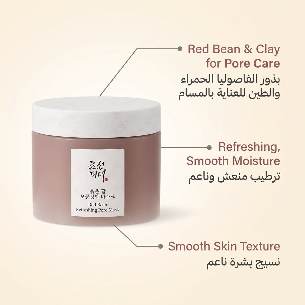 Beauty of Joseon Red Bean Refreshing Pore Mask 140ml – Wash-Off Clay Mask for Blackheads & Pores