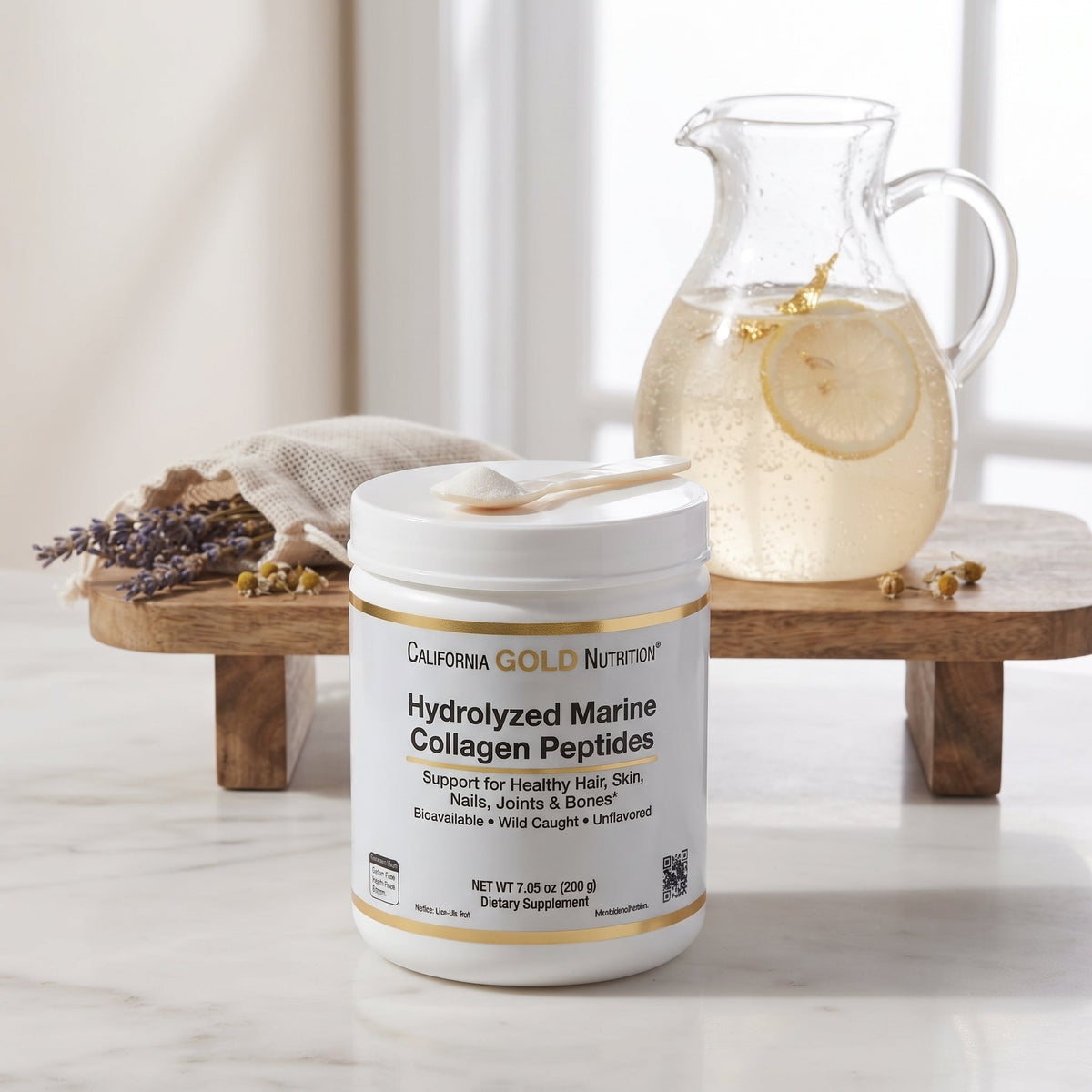 California Gold Marine Collagen Peptides – Unflavoured Collagen for Hair, Skin & Nails (500g)