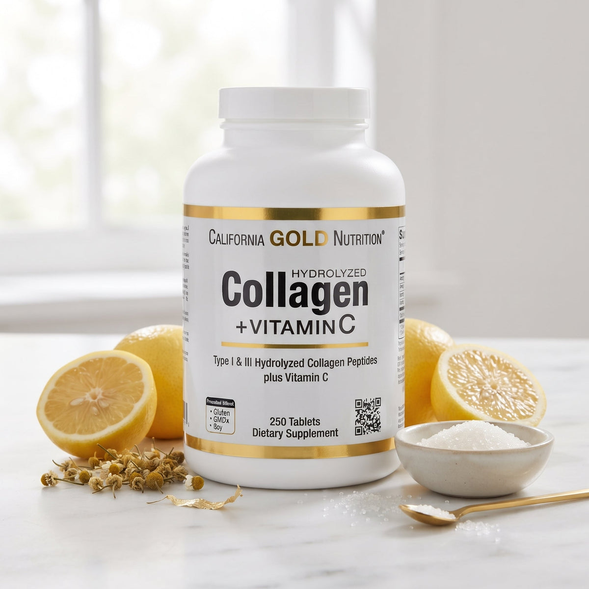 California Gold Nutrition, Hydrolyzed Collagen Peptides + Vitamin C