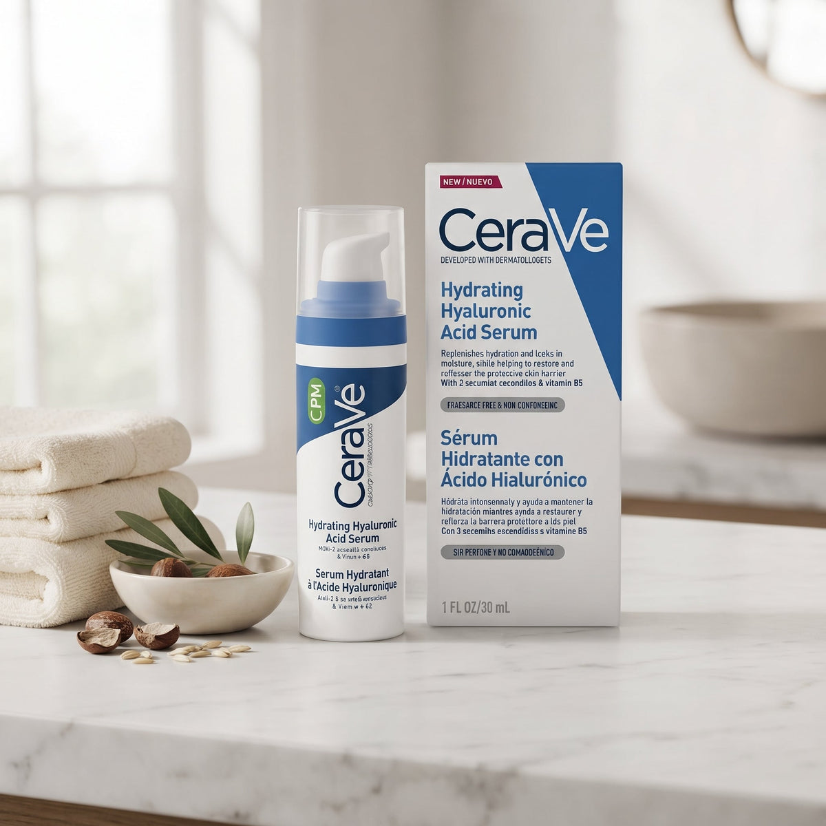 CeraVe Hydrating Hyaluronic Acid Serum 30ml – Face Serum with Ceramides