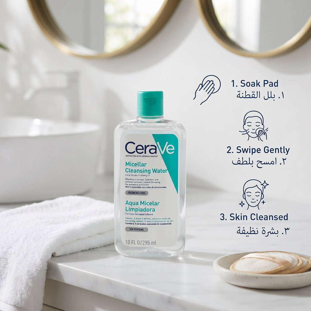 CeraVe Micellar Cleansing Water 295ml – Makeup Remover for Sensitive Skin
