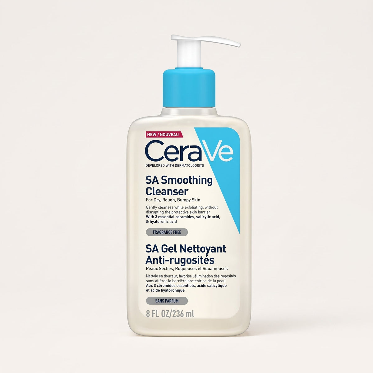 CeraVe SA Smoothing Cleanser – Salicylic Acid Face & Body Wash for Rough, Bumpy Skin
