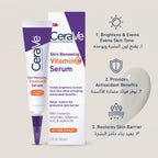 CeraVe Skin Renewing Vitamin C Serum 30ml – 10% Pure Vitamin C Brightening Serum