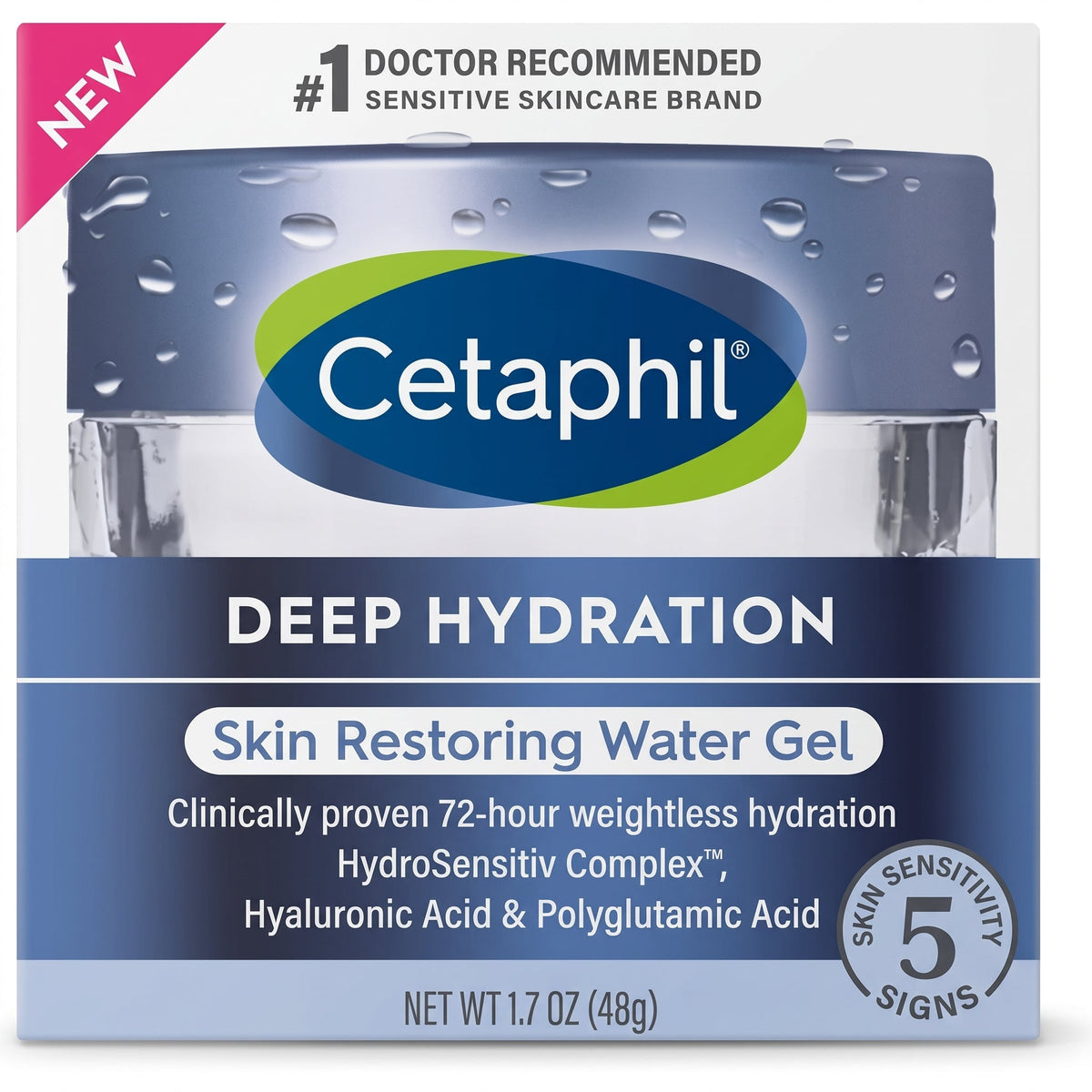 Cetaphil Deep Hydration Skin Restoring Water Gel – Oil-Free Moisturiser