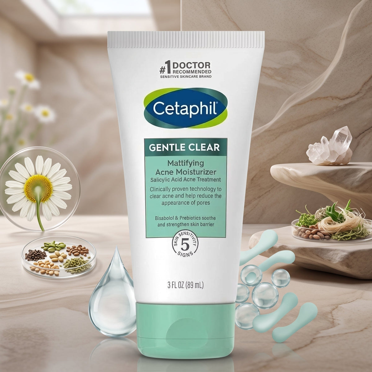 Cetaphil Gentle Clear Acne Moisturiser 89ml – Salicylic Acid, Oil-Free
