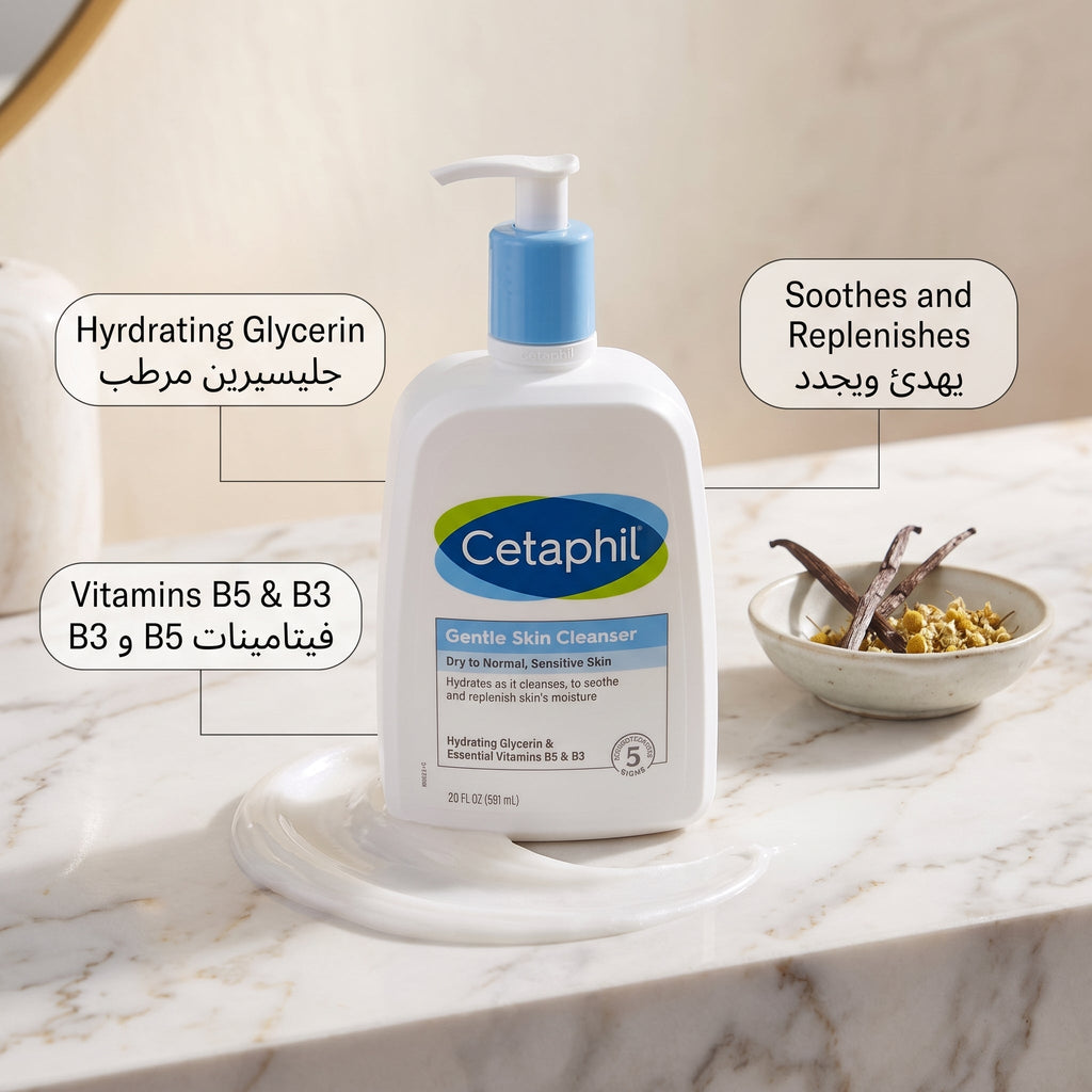 Cetaphil Gentle Skin Cleanser 591ml – Face & Body, Sensitive Skin