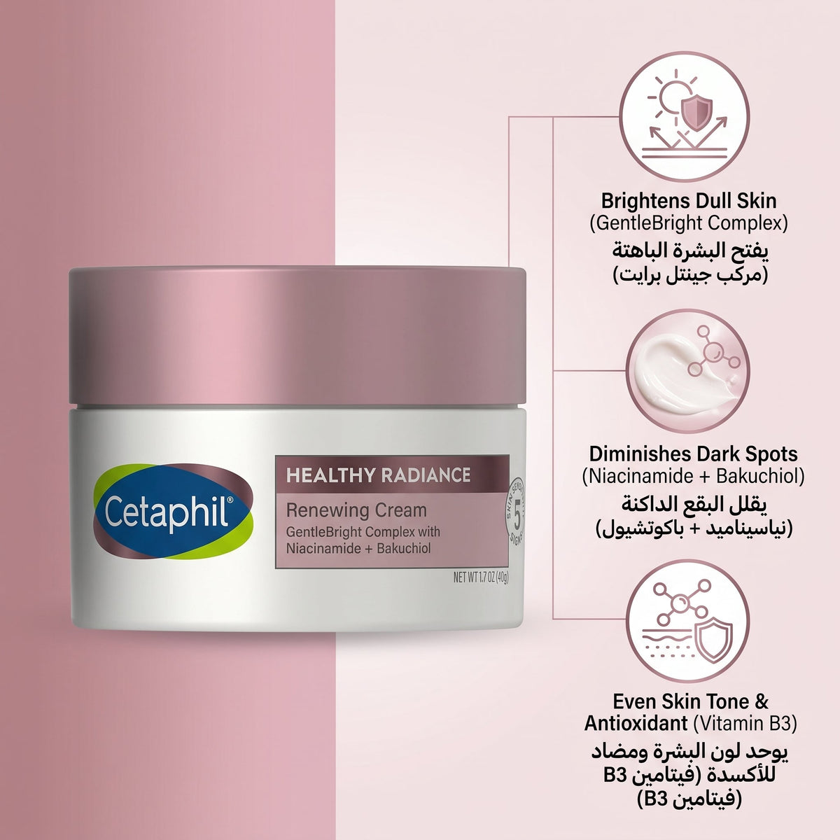 Cetaphil Healthy Radiance Renewing Cream – Niacinamide & Bakuchiol