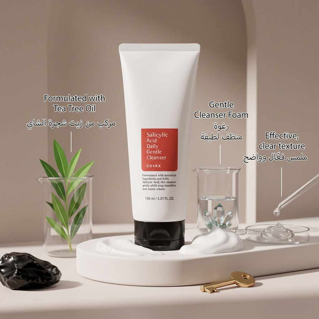 COSRX Salicylic Acid Daily Gentle Cleanser 150ml – BHA Face Wash for Acne-Prone Skin