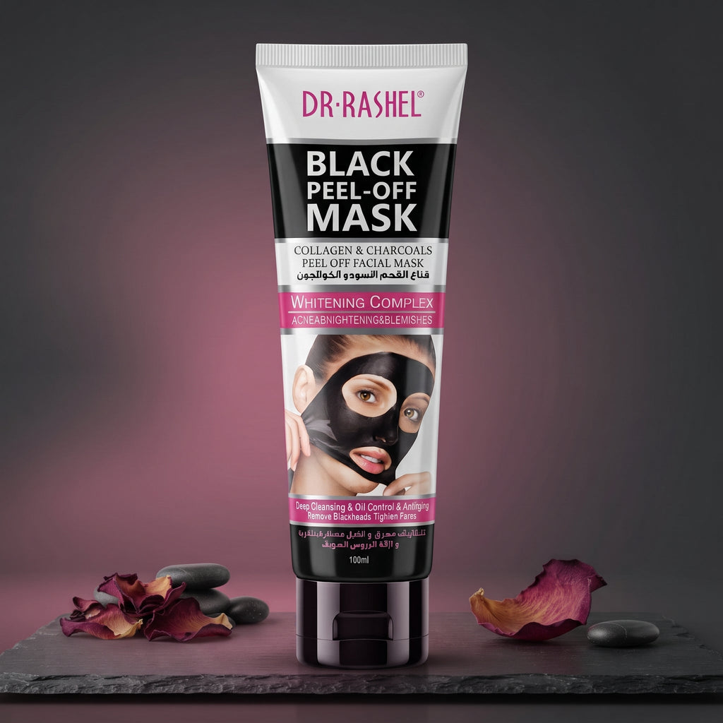 Dr. Rashel Black Mask Nose Blackhead Remover Peel Off Facial Mask Acne Treatment Collagen With Bamboo Charcoal  (100 ml)