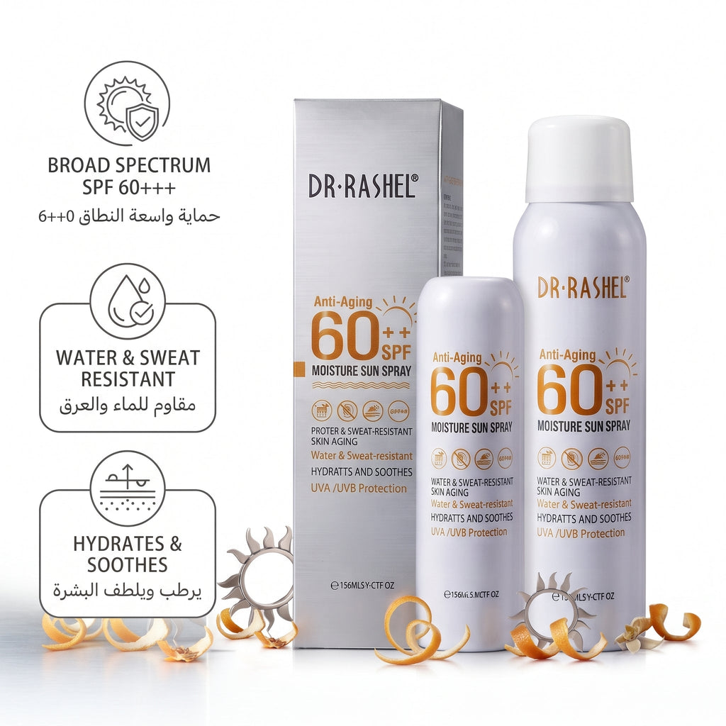 Dr. Rashel Sun Spray SPF 60++ 150ml – Lightweight Sunscreen Spray for Face & Body