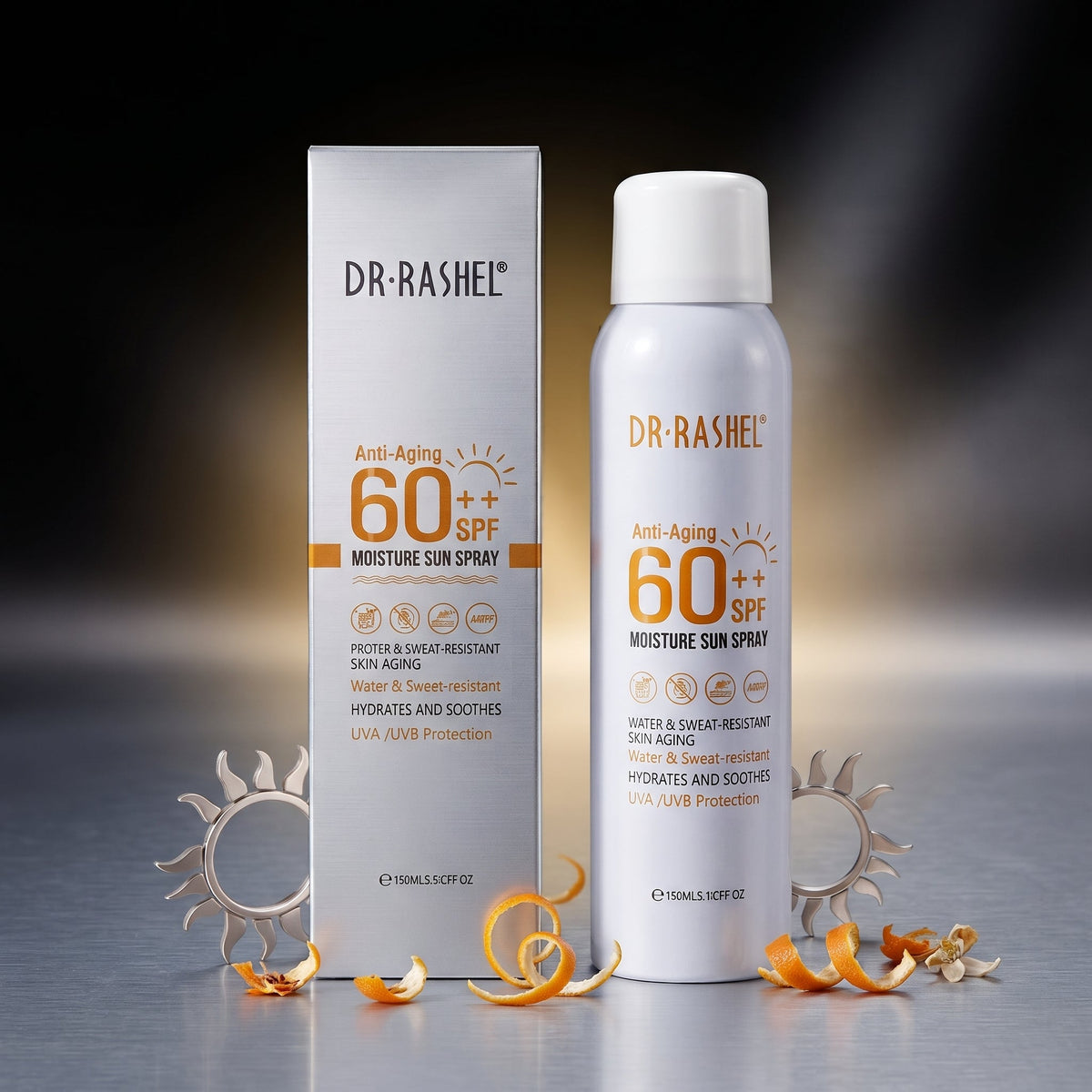 Dr. Rashel Sun Spray SPF 60++ 150ml – Lightweight Sunscreen Spray for Face & Body