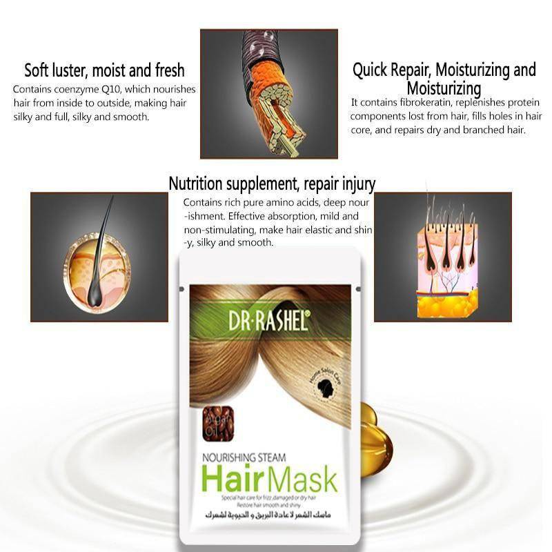 Dr. Rashel Argan Oil Hair Mask 40g – Deep Nourishing Repair Mask for Dry, Damaged Hair