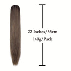 Synthetic Long Straight Ponytail Hair Extensions 22 Inch Claw Jaw Clip In Hair Extensions For Women Synthetic Fiber Hairpieces Hair Accessories – image 11