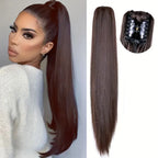 Synthetic Long Straight Ponytail Hair Extensions 22 Inch Claw Jaw Clip In Hair Extensions For Women Synthetic Fiber Hairpieces Hair Accessories – image 12