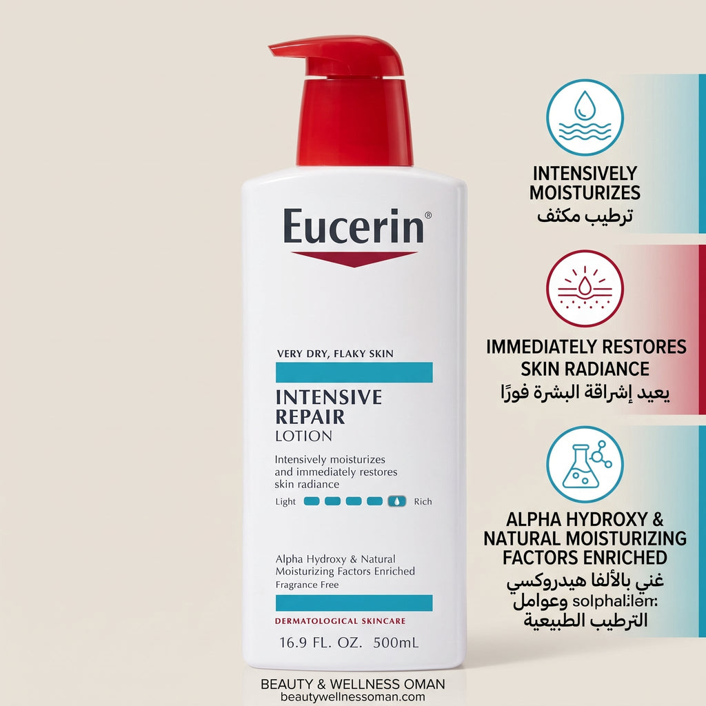 Eucerin Intensive Repair Lotion 500ml – Fragrance-Free for Very Dry Skin