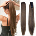 Synthetic Long Straight Ponytail Hair Extension 22 Inch Claw Clip