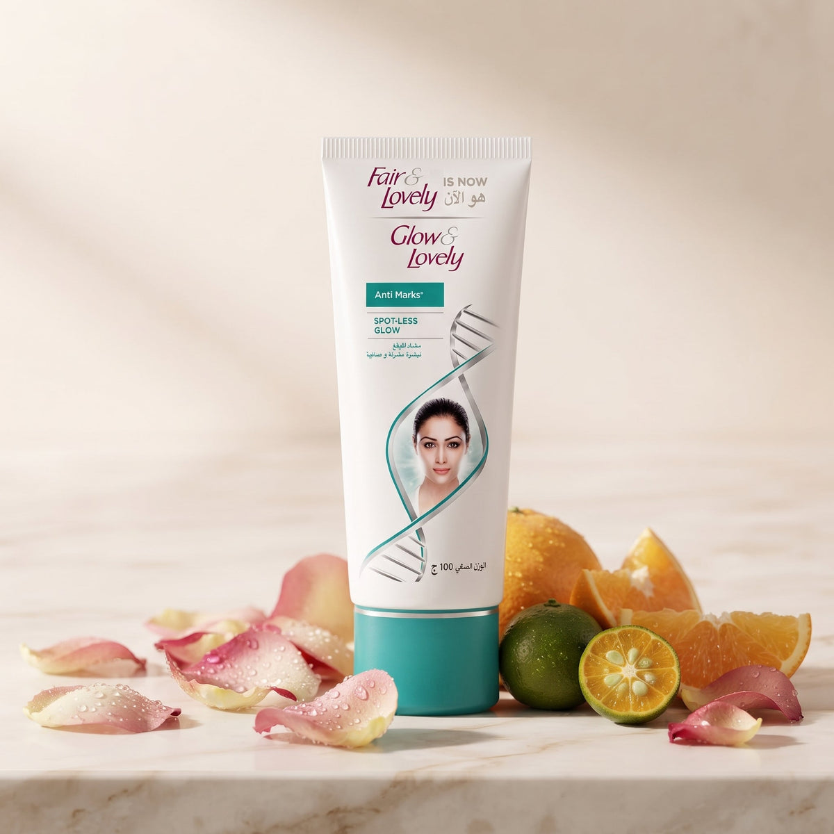 Fair & Lovely Is Now Glow & Lovely Anti Marks Spot-Less Glow Cream, 100g