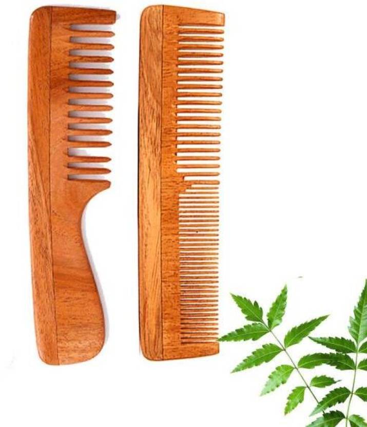 Krishya Kacchi Neem Wooden Comb for Hair Growth