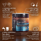 Blue Creamy Keratin Hair Mask Treatment 500ml – Straightening & Repair Mask