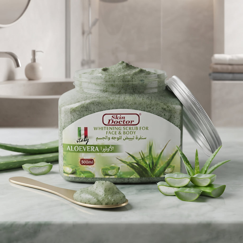 Skin Doctor Whitening Scrub For Face & Body Aloe Vera 500 g – image 3