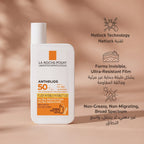 La Roche-Posay Anthelios Face Sunscreen 50ml – Broad Spectrum UVA/UVB, Fragrance-Free