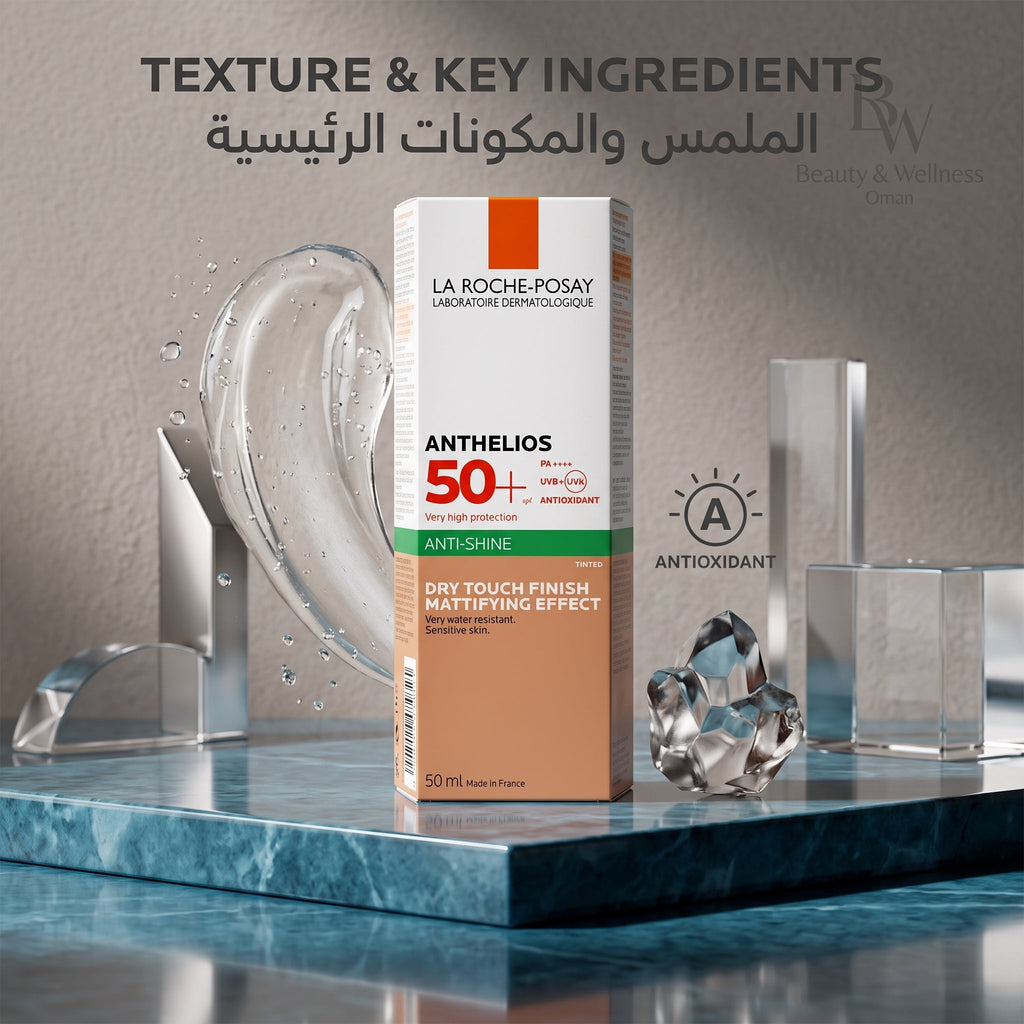 La Roche-Posay Anthelios Anti-Shine Cream Gel SPF 50+ – Matte Sunscreen for Oily Skin