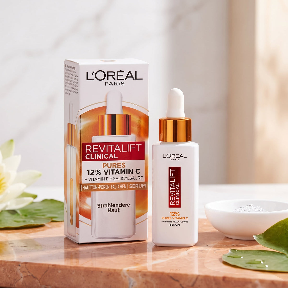 L'Oréal Paris Revitalift Clinical 12% Pure Vitamin C Serum 30ml – Brightening Serum for Dark Spots