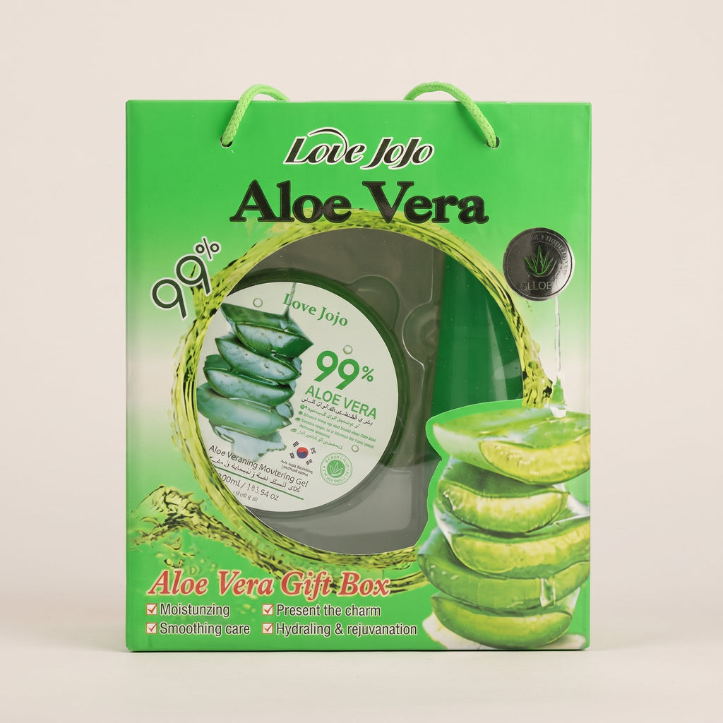Love Jojo 99% Aloe Vera Gift Box Moisturizing Gel 300ml & Scrub Gel 200ml – image 6