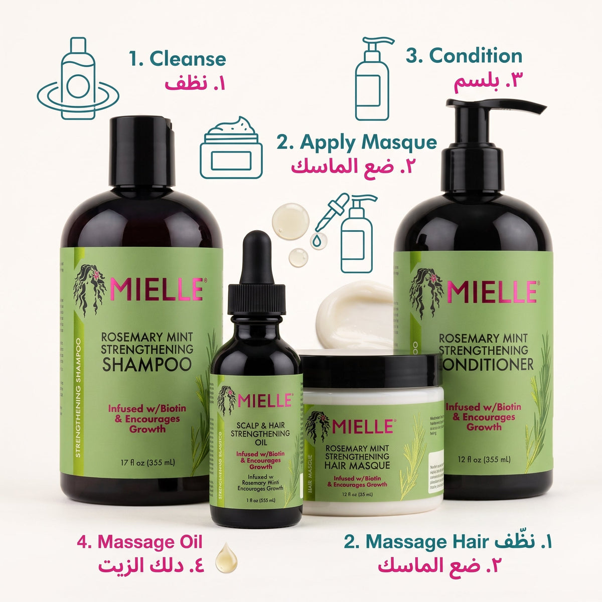 Mielle Rosemary Mint Strengthening & Hair Growth Set – image 5