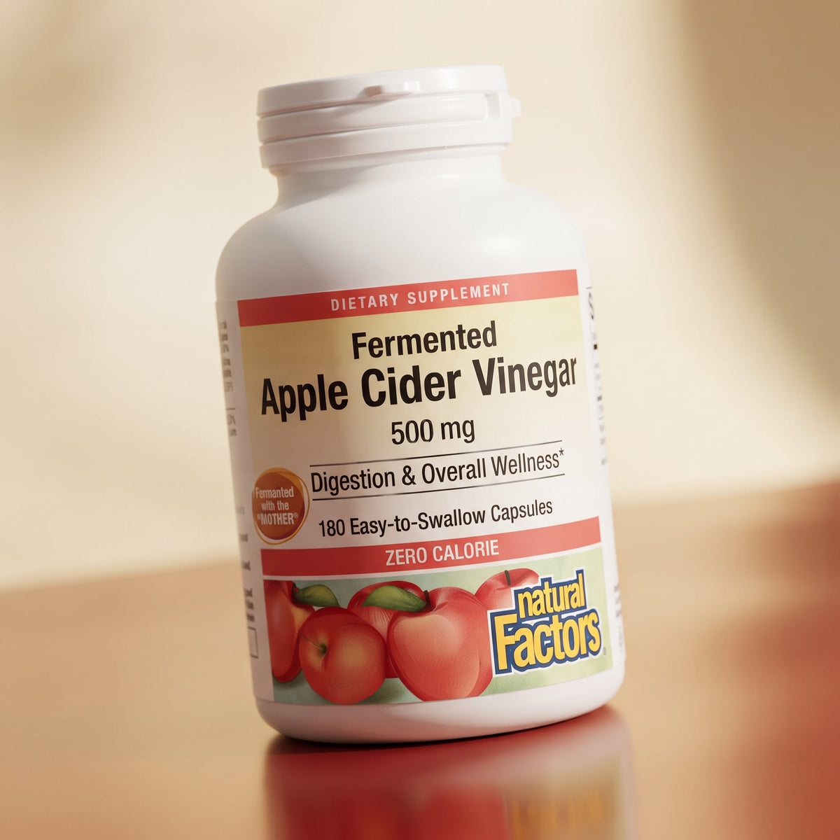 Natural Factors Fermented Apple Cider Vinegar 500mg, 180 Ct – image 6
