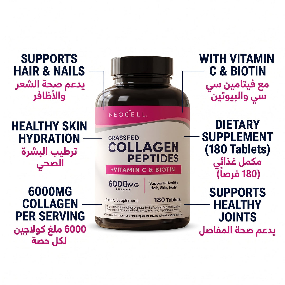 NeoCell Grassfed Collagen Peptides + Vitamin C & Biotin – image 5