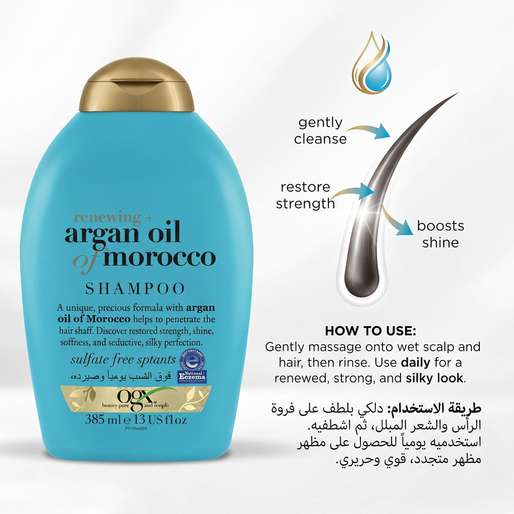 Ogx Renewing + Argan Oil Of Morocco Shampoo 385Ml – image 4