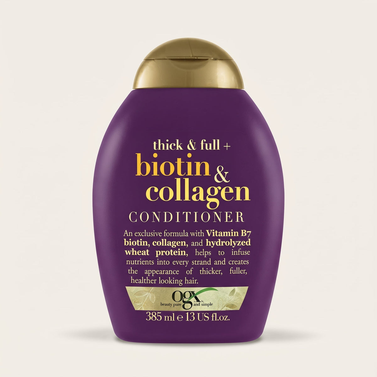 OGX Thick & Full + Biotin & Collagen Conditioner, Sulfate Free, 385ml