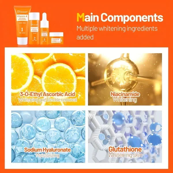Vitamin C Skincare Set 4-Piece (Wash, Toner, Cream, Serum) – image 8