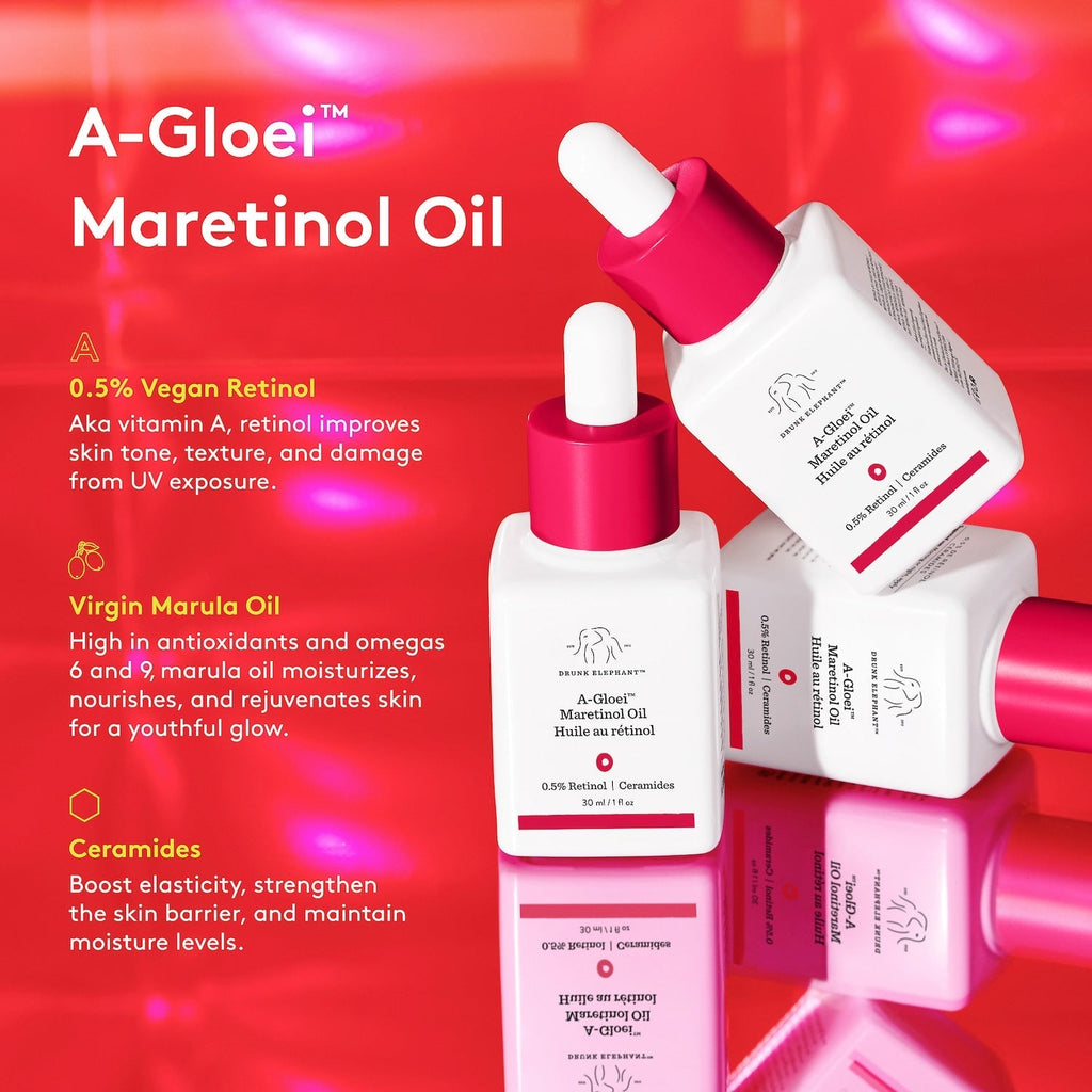 Drunk Elephant A-Gloei Retinol Marula Oil – Nightly Retinol Facial Oil