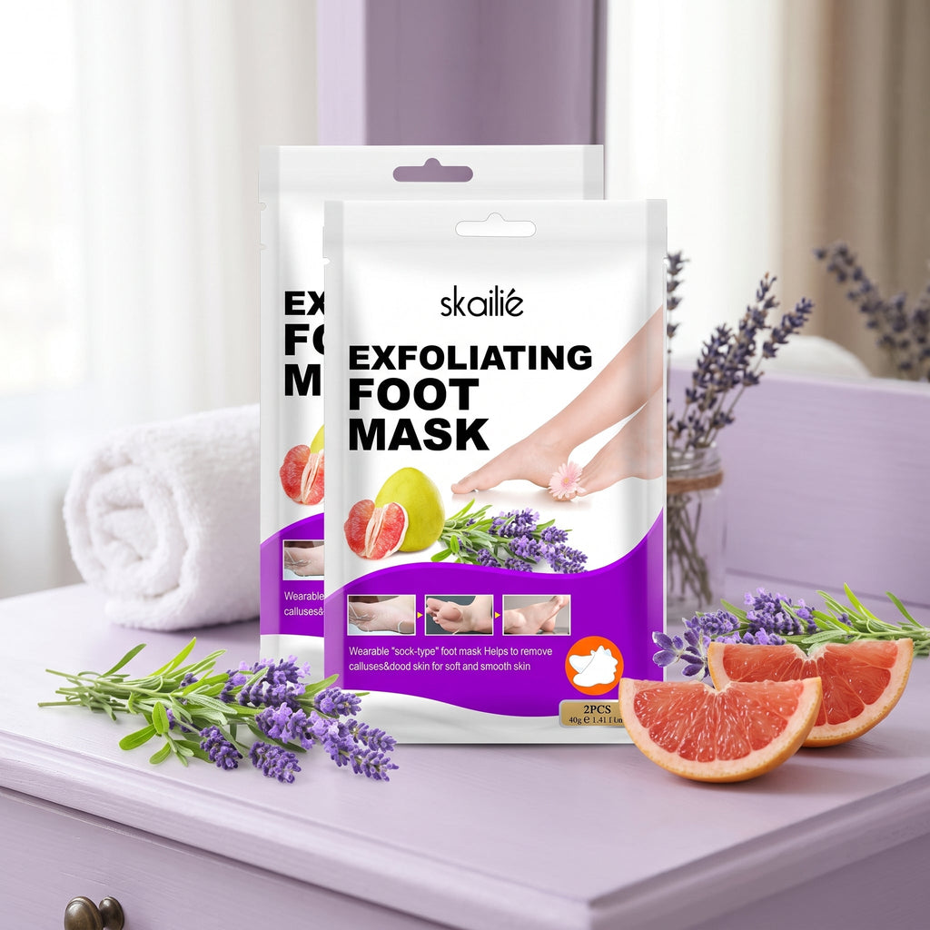 OEM/ODM Natural Herbal Pedicure Foot Spa Mask Removal Calluses Crack Heel Skin Whitening Lavender Exfoliating Foot Mask – image 6