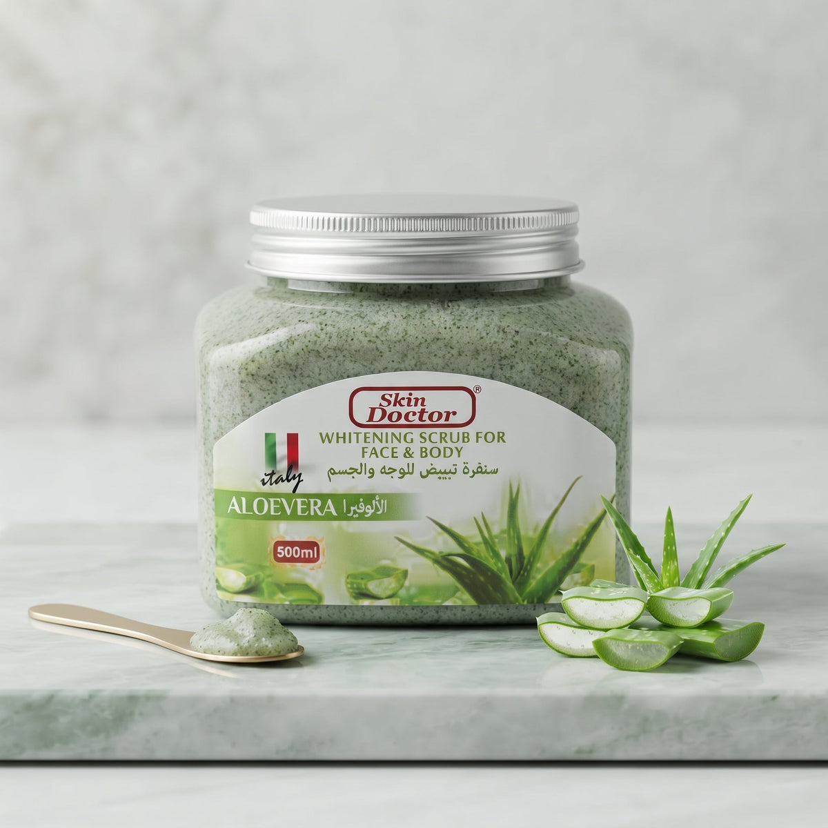 Skin Doctor Whitening Scrub For Face & Body Aloe Vera 500 g – image 5