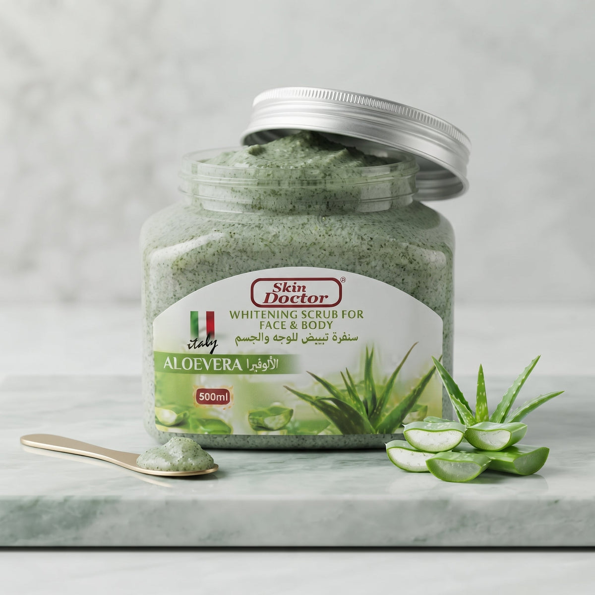 Skin Doctor Whitening Scrub For Face & Body Aloe Vera 500 g – image 6