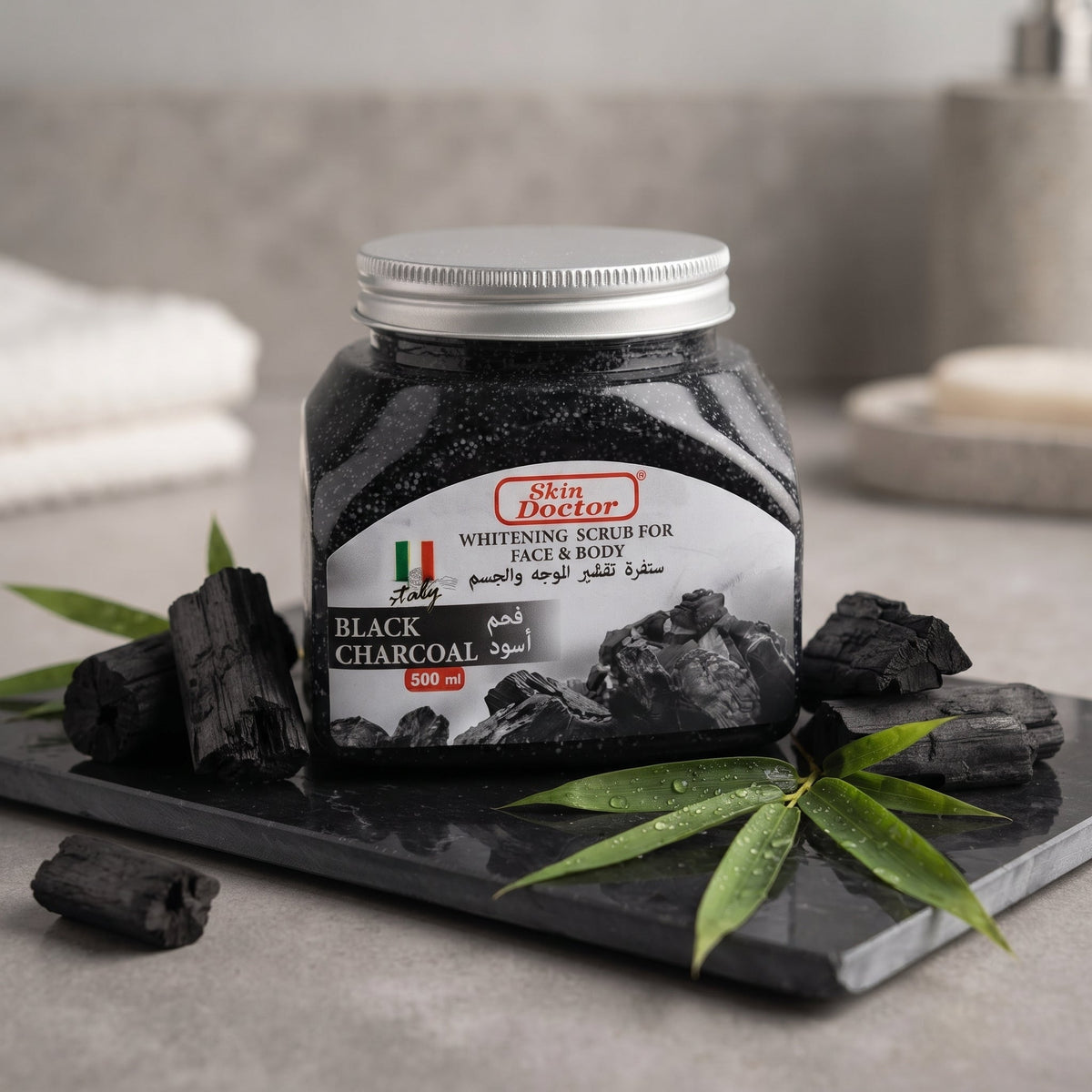SKIN DOCTOR WHITENING SCRUB (BLACK CHARCOAL) – image 2