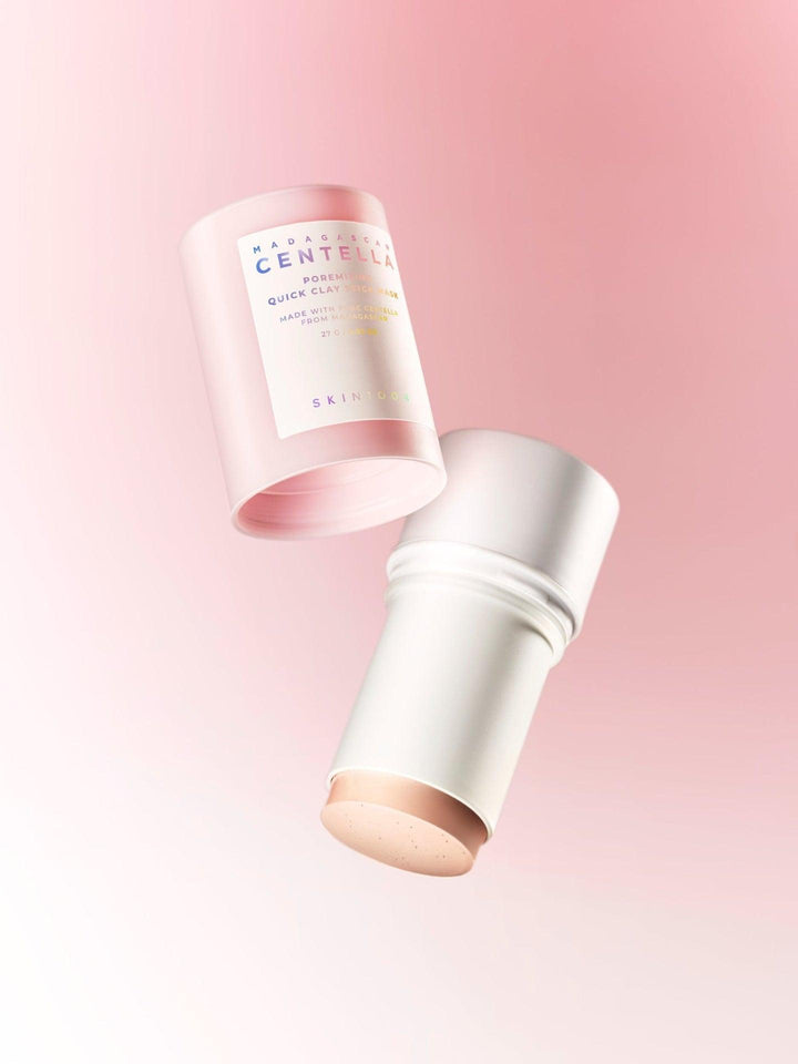 SKIN1004 Poremizing Quick Clay Stick Mask applied to skin