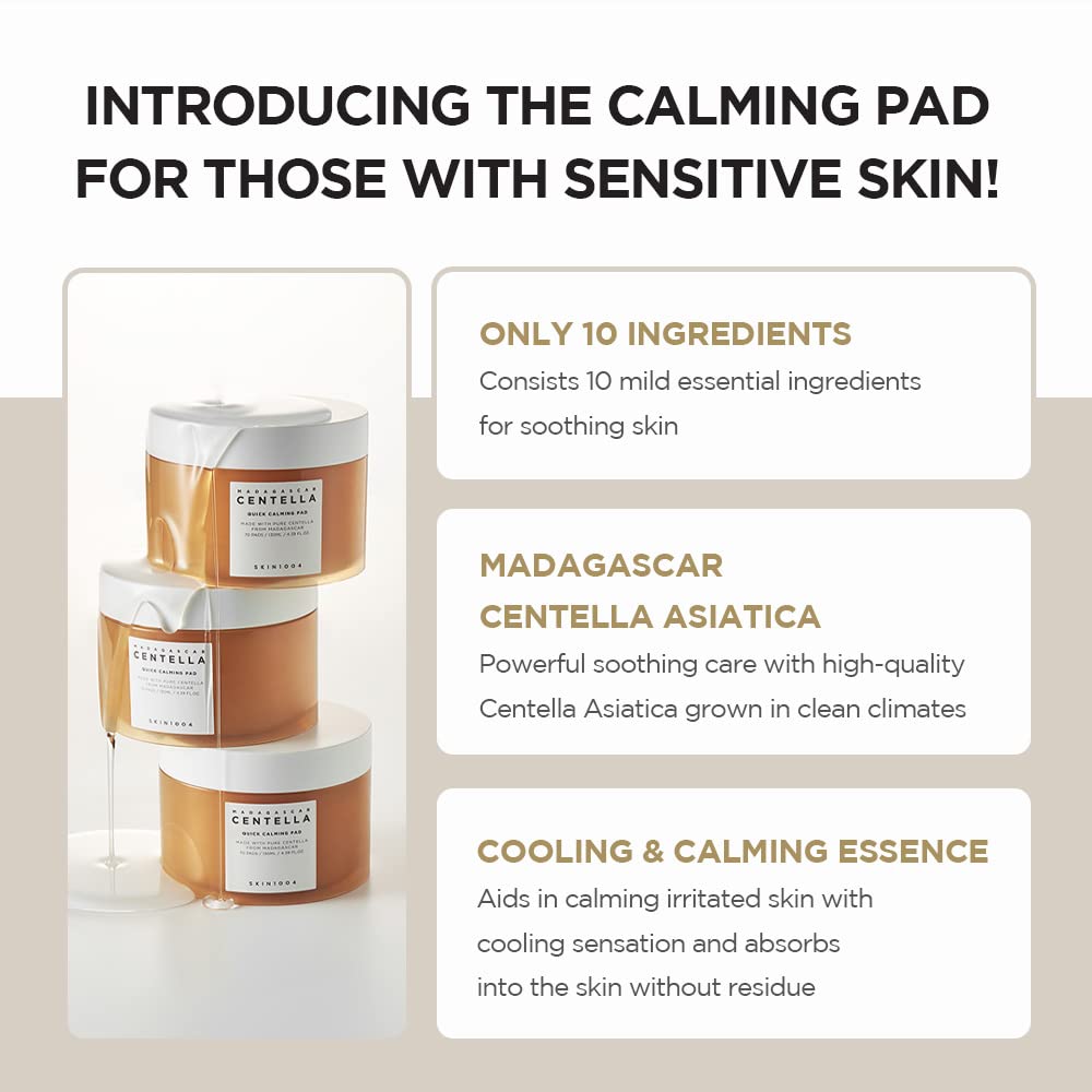 SKIN1004 Madagascar Centella Quick Calming Pad soaked pads