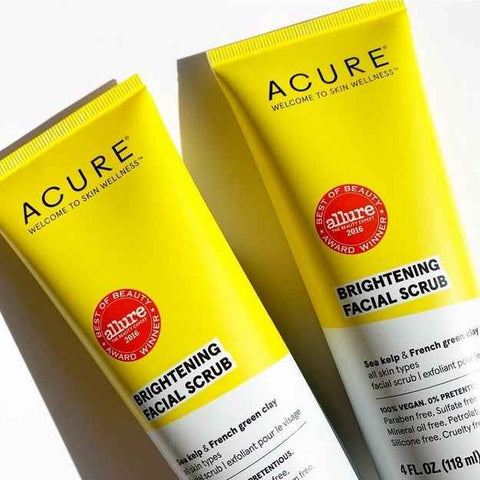 Acure Brightening Facial Scrub Sea Kelp & Green Clay